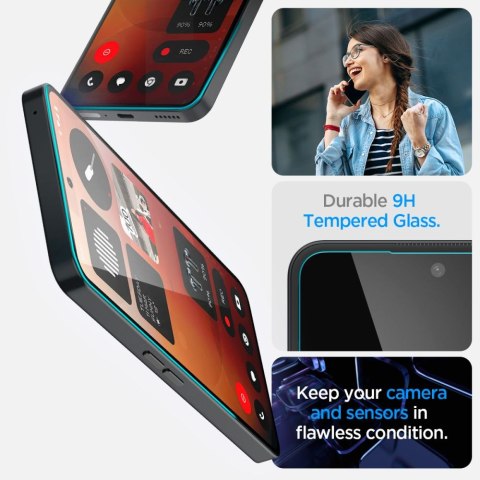 SZKŁO HARTOWANE SPIGEN GLAS.TR "EZ FIT" NOTHING PHONE 3A / 3A PRO CLEAR