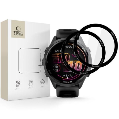 SZKŁO HYBRYDOWE TECH-PROTECT GLASS FLEX+ 2-PACK GARMIN FORERUNNER 970 / 570 (47 MM) BLACK