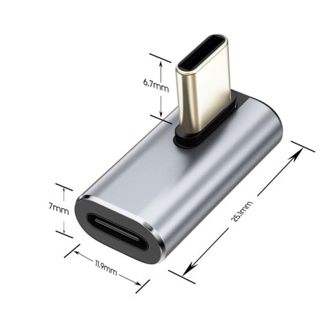 TECH-PROTECT ULTRABOOST AA03 ANGLE ADAPTER TYPE-C GREY