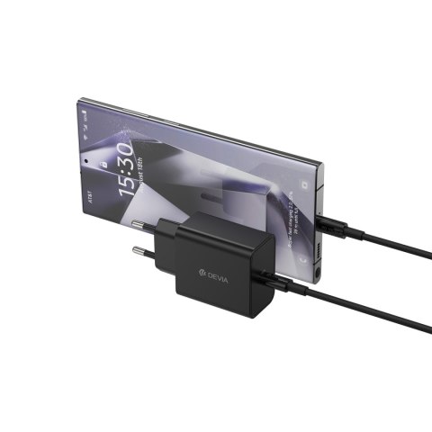 Devia ładowarka sieciowa Rocket PD 45W 1x USB-C biała + kabel USB-C - USB-C