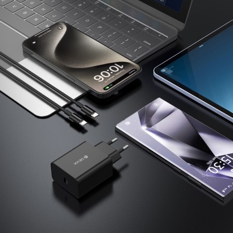 Devia ładowarka sieciowa Rocket PD 45W 1x USB-C biała + kabel USB-C - USB-C