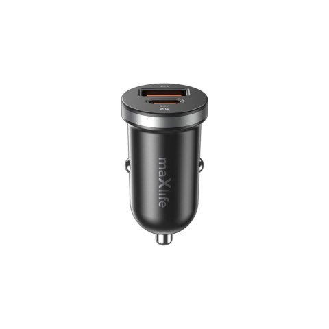 Maxlife ładowarka samochodowa PD QC MXCC-05 1x USB-C 1x USB 35W czarna