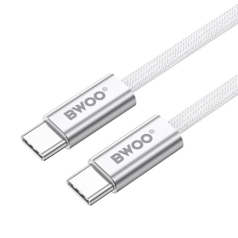 BWOO kabel pleciony 240W USB-C - USB-C BO-X317C-C 1m biały