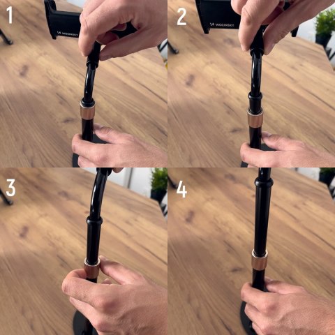 Wozinsky stojak na tablet i telefon na biurko czarny (WTHBK4)