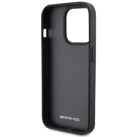 Etui AMG Leather Debossed Lines do iPhone 15 Pro - czarne