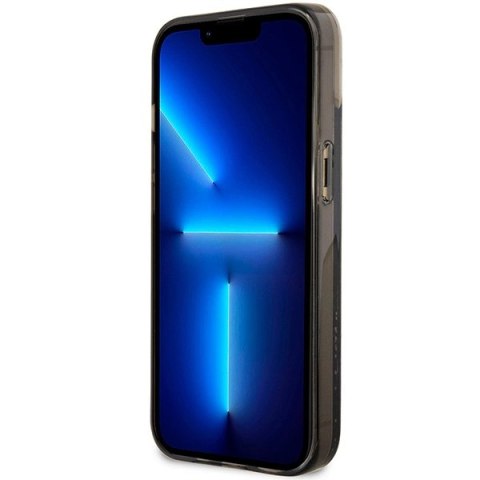 Etui Guess Liquid Glitter 4G Transculent na iPhone 14 - czarne