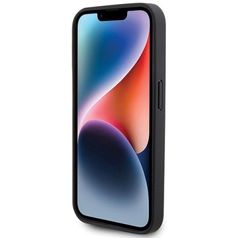 Etui Karl Lagerfeld Leather Monogram Hot Stamp Metal Logo na iPhone 15 Pro - czarne