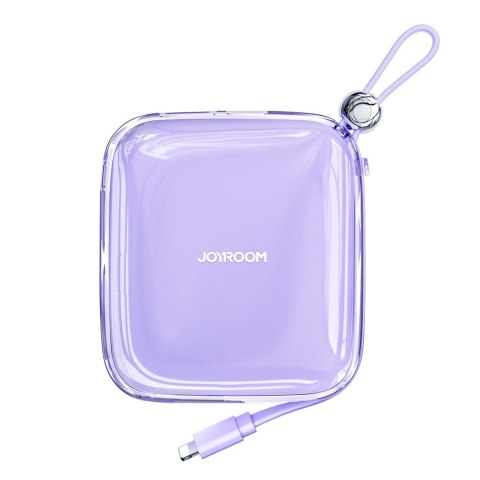 Joyroom powerbank 10000mAh Jelly Series 22.5W z wbudowanym kablem Lightning fioletowy (JR-L003)