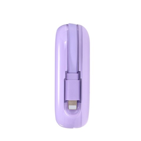 Joyroom powerbank 10000mAh Jelly Series 22.5W z wbudowanym kablem Lightning fioletowy (JR-L003)