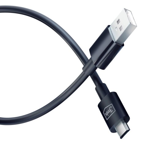 Kabel 3mk Hyper Cable USB-A / micro USB 5V 2,4A 1.2m - czarny