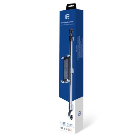 Uchwyt 3mk Double Headrest Holder do samochodu na tablet lub telefon na zagłówki - czarny