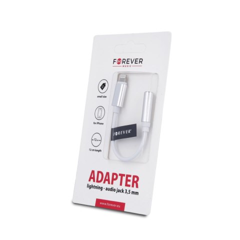 Forever adapter audio jack 3,5mm - Lightning biały Forever adapter audio jack 3,5mm - Lightning biały