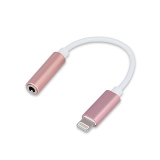 Forever adapter audio jack 3,5mm - Lightning różowy