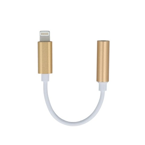 Forever adapter audio jack 3,5mm - Lightning złoty Forever adapter audio jack 3,5mm - Lightning złoty