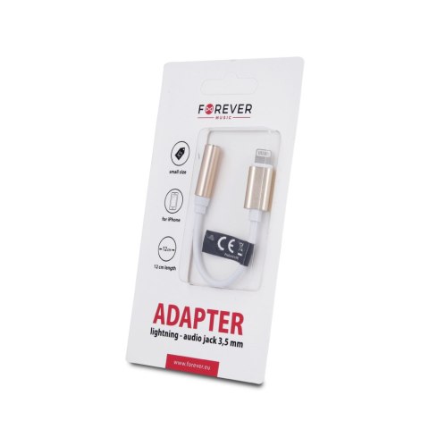 Forever adapter audio jack 3,5mm - Lightning złoty Forever adapter audio jack 3,5mm - Lightning złoty
