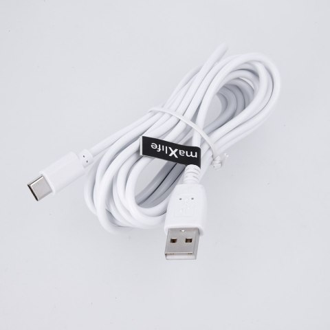 Maxlife kabel USB - USB-C 3,0 m 2A biały Maxlife kabel USB - USB-C 3,0 m 2A biały