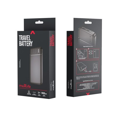 Maxlife power bank MXPB-01 10000 mAh czarny Maxlife power bank MXPB-01 10000 mAh czarny