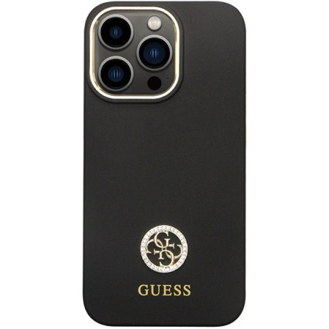Guess nakładka do iPhone 13 Pro Max 6,7" GUHCP13XM4DGPK czarna HC Silicone Logo Strass 4G Guess nakładka do iPhone 13 Pro Max 6,7" GUHCP13XM4DGPK czarna HC Silicone Logo Strass 4G