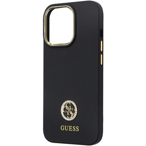 Guess nakładka do iPhone 13 Pro Max 6,7" GUHCP13XM4DGPK czarna HC Silicone Logo Strass 4G Guess nakładka do iPhone 13 Pro Max 6,7" GUHCP13XM4DGPK czarna HC Silicone Logo Strass 4G