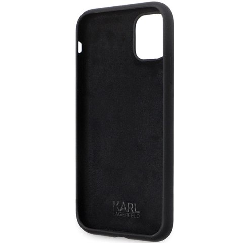 Karl Lagerfeld nakładka do iPhone 11 KLHCN61SMHKNPK czarna HC Silicone Ikonik Metal Pin Karl Lagerfeld nakładka do iPhone 11 KLHCN61SMHKNPK czarna HC Silicone Ikonik Metal Pin