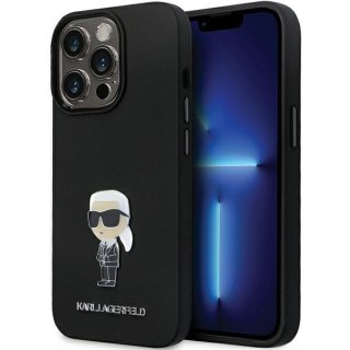 Karl Lagerfeld nakładka do iPhone 13 Pro Max 6,7" KLHCP13XSMHKNPK czarna HC Silicone Ikonik Metal Pin