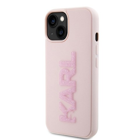 Karl Lagerfeld nakładka do iPhone 15 6,1" KLHCP15S3DMBKCP różowa HC 3D Logo Glitter Karl Lagerfeld nakładka do iPhone 15 6,1" KLHCP15S3DMBKCP różowa HC 3D Logo Glitter