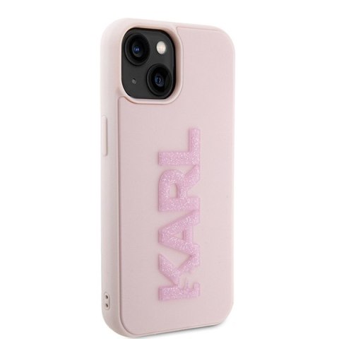 Karl Lagerfeld nakładka do iPhone 15 6,1" KLHCP15S3DMBKCP różowa HC 3D Logo Glitter Karl Lagerfeld nakładka do iPhone 15 6,1" KLHCP15S3DMBKCP różowa HC 3D Logo Glitter