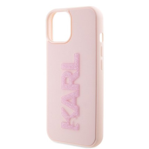 Karl Lagerfeld nakładka do iPhone 15 6,1" KLHCP15S3DMBKCP różowa HC 3D Logo Glitter Karl Lagerfeld nakładka do iPhone 15 6,1" KLHCP15S3DMBKCP różowa HC 3D Logo Glitter