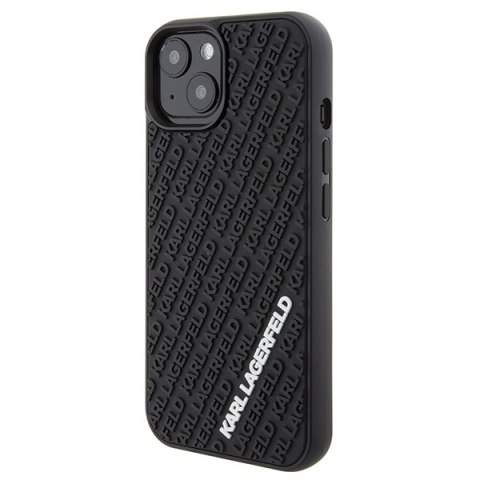 Karl Lagerfeld nakładka do iPhone 15 6,1" KLHCP15S3DMKRLK czarna HC 3D Multi Logo