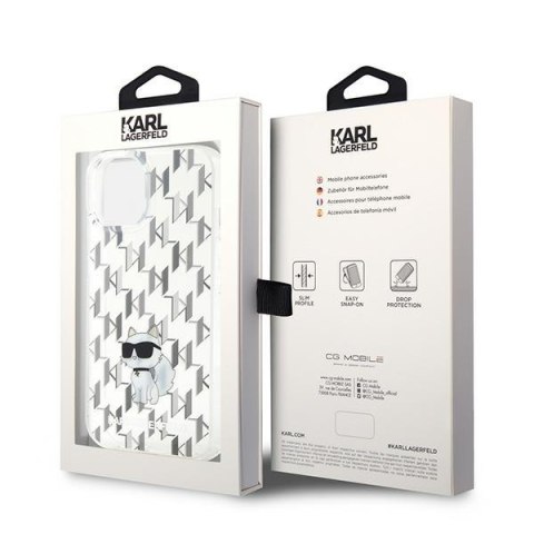 Karl Lagerfeld nakładka do iPhone 15 6,1" KLHCP15SHNCMKLT transparentna HC IML C Monogram