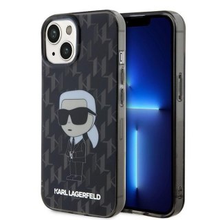 Karl Lagerfeld nakładka do iPhone 15 6,1" KLHCP15SHNKMKLK czarna HC IML Ikonik Monogram