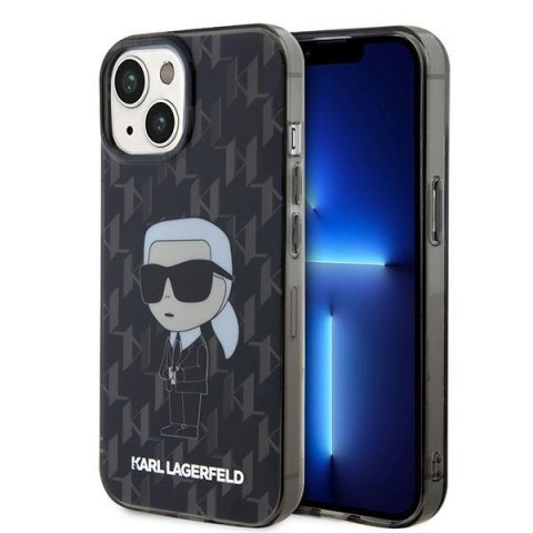Karl Lagerfeld nakładka do iPhone 15 6,1" KLHCP15SHNKMKLK czarna HC IML Ikonik Monogram Karl Lagerfeld nakładka do iPhone 15 6,1" KLHCP15SHNKMKLK czarna HC IML Ikonik Monogram