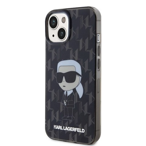 Karl Lagerfeld nakładka do iPhone 15 6,1" KLHCP15SHNKMKLK czarna HC IML Ikonik Monogram Karl Lagerfeld nakładka do iPhone 15 6,1" KLHCP15SHNKMKLK czarna HC IML Ikonik Monogram
