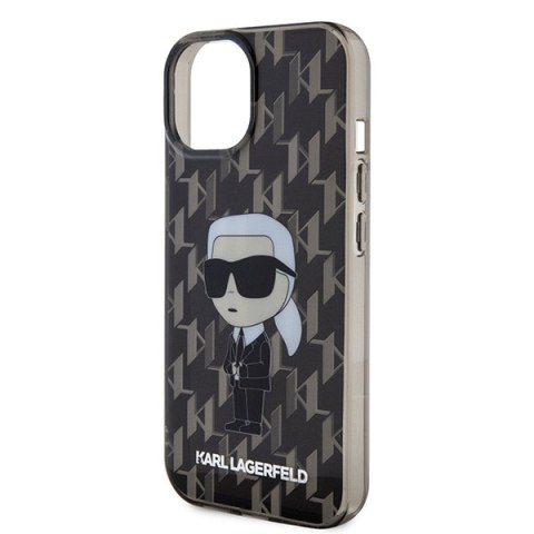 Karl Lagerfeld nakładka do iPhone 15 6,1" KLHCP15SHNKMKLK czarna HC IML Ikonik Monogram Karl Lagerfeld nakładka do iPhone 15 6,1" KLHCP15SHNKMKLK czarna HC IML Ikonik Monogram