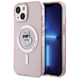Karl Lagerfeld nakładka do iPhone 15 6,1" KLHMP15SHFCCNOP różowa HC Magsafe IML C
