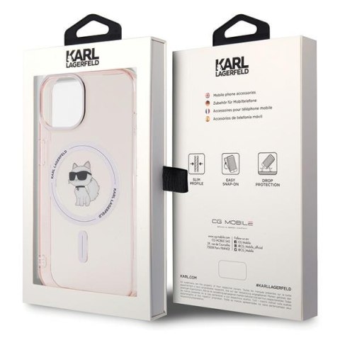 Karl Lagerfeld nakładka do iPhone 15 6,1" KLHMP15SHFCCNOP różowa HC Magsafe IML C Karl Lagerfeld nakładka do iPhone 15 6,1" KLHMP15SHFCCNOP różowa HC Magsafe IML C