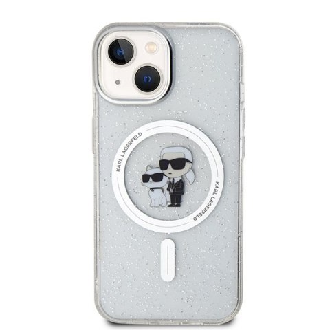 Karl Lagerfeld nakładka do iPhone 15 Plus 6,7" KLHMP15MHGKCNOT transparentna HC Magsafe IML KC Glitter