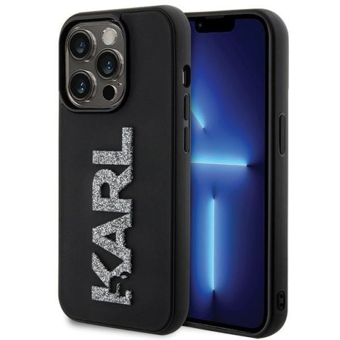Karl Lagerfeld nakładka do iPhone 15 Pro 6,1" KLHCP15L3DMBKCK czarna HC 3D Logo Glitter Karl Lagerfeld nakładka do iPhone 15 Pro 6,1" KLHCP15L3DMBKCK czarna HC 3D Logo Glitter