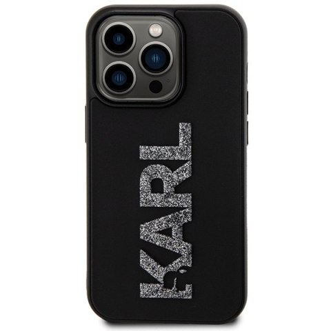 Karl Lagerfeld nakładka do iPhone 15 Pro 6,1" KLHCP15L3DMBKCK czarna HC 3D Logo Glitter Karl Lagerfeld nakładka do iPhone 15 Pro 6,1" KLHCP15L3DMBKCK czarna HC 3D Logo Glitter