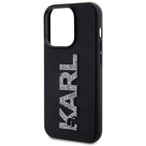 Karl Lagerfeld nakładka do iPhone 15 Pro 6,1" KLHCP15L3DMBKCK czarna HC 3D Logo Glitter Karl Lagerfeld nakładka do iPhone 15 Pro 6,1" KLHCP15L3DMBKCK czarna HC 3D Logo Glitter