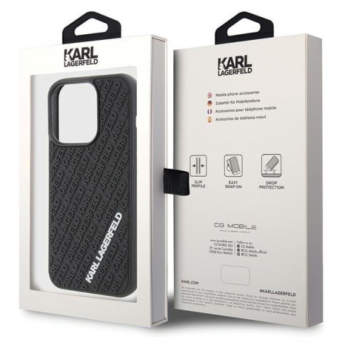 Karl Lagerfeld nakładka do iPhone 15 Pro 6,1" KLHCP15L3DMKRLK czarna HC 3D Multi Logo Karl Lagerfeld nakładka do iPhone 15 Pro 6,1" KLHCP15L3DMKRLK czarna HC 3D Multi Logo