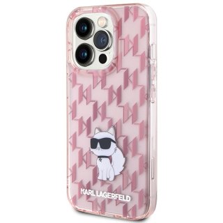 Karl Lagerfeld nakładka do iPhone 15 Pro 6,1" KLHCP15LHNCMKLP różowa HC IML C Monogram