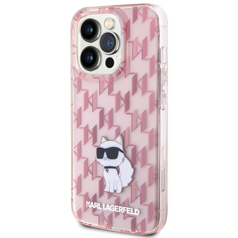 Karl Lagerfeld nakładka do iPhone 15 Pro 6,1" KLHCP15LHNCMKLP różowa HC IML C Monogram