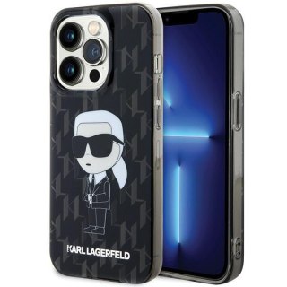 Karl Lagerfeld nakładka do iPhone 15 Pro 6,1" KLHCP15LHNKMKLK czarna HC IML Ikonik Monogram