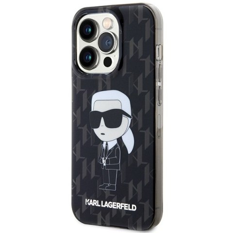 Karl Lagerfeld nakładka do iPhone 15 Pro 6,1" KLHCP15LHNKMKLK czarna HC IML Ikonik Monogram Karl Lagerfeld nakładka do iPhone 15 Pro 6,1" KLHCP15LHNKMKLK czarna HC IML Ikonik Monogram