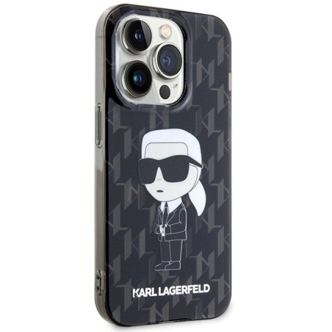 Karl Lagerfeld nakładka do iPhone 15 Pro 6,1" KLHCP15LHNKMKLK czarna HC IML Ikonik Monogram Karl Lagerfeld nakładka do iPhone 15 Pro 6,1" KLHCP15LHNKMKLK czarna HC IML Ikonik Monogram