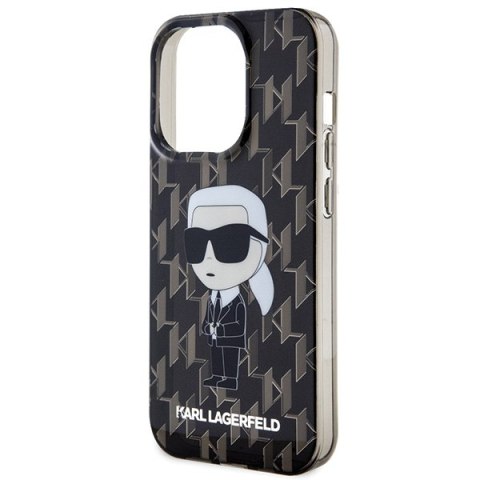 Karl Lagerfeld nakładka do iPhone 15 Pro 6,1" KLHCP15LHNKMKLK czarna HC IML Ikonik Monogram Karl Lagerfeld nakładka do iPhone 15 Pro 6,1" KLHCP15LHNKMKLK czarna HC IML Ikonik Monogram