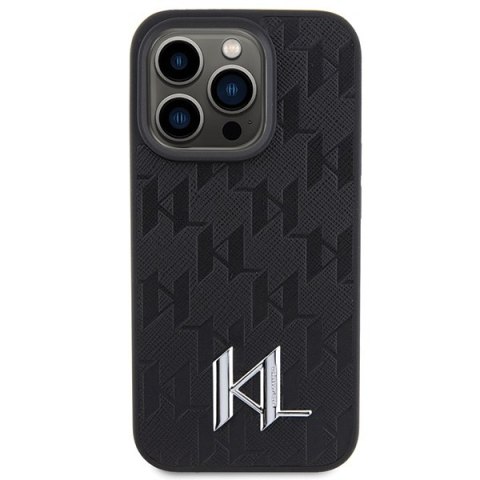 Karl Lagerfeld nakładka do iPhone 15 Pro 6,1" KLHCP15LPKLPKLK czarna HC Hot Stamp Monogram KL Metal Logo Karl Lagerfeld nakładka do iPhone 15 Pro 6,1" KLHCP15LPKLPKLK czarna HC Hot Stamp Monogram KL Metal Logo