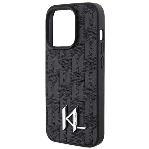 Karl Lagerfeld nakładka do iPhone 15 Pro 6,1" KLHCP15LPKLPKLK czarna HC Hot Stamp Monogram KL Metal Logo Karl Lagerfeld nakładka do iPhone 15 Pro 6,1" KLHCP15LPKLPKLK czarna HC Hot Stamp Monogram KL Metal Logo