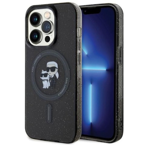 Karl Lagerfeld nakładka do iPhone 15 Pro 6,1" KLHMP15LHGKCNOK czarna HC Magsafe IML KC Glitter Karl Lagerfeld nakładka do iPhone 15 Pro 6,1" KLHMP15LHGKCNOK czarna HC Magsafe IML KC Glitter